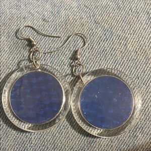 Elegant Blue Dangle Earrings